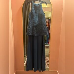 JS Collections Deep Blue Maxi Dress